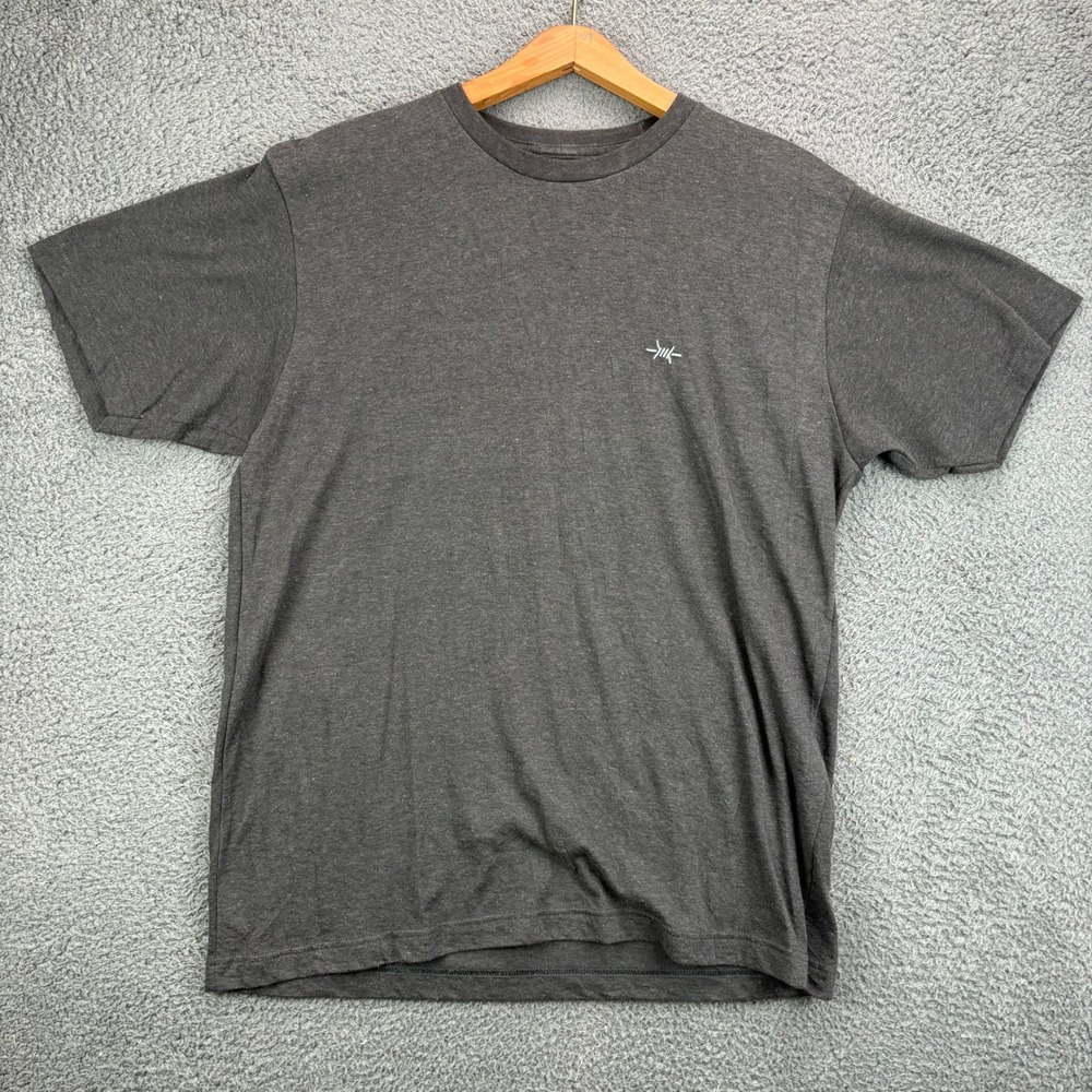 Texas Standard Mens Barbed Wire Logo T-Shirt Charcoal Gray Heather Large L